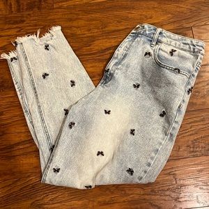 Butterfly 🦋 distress jeans